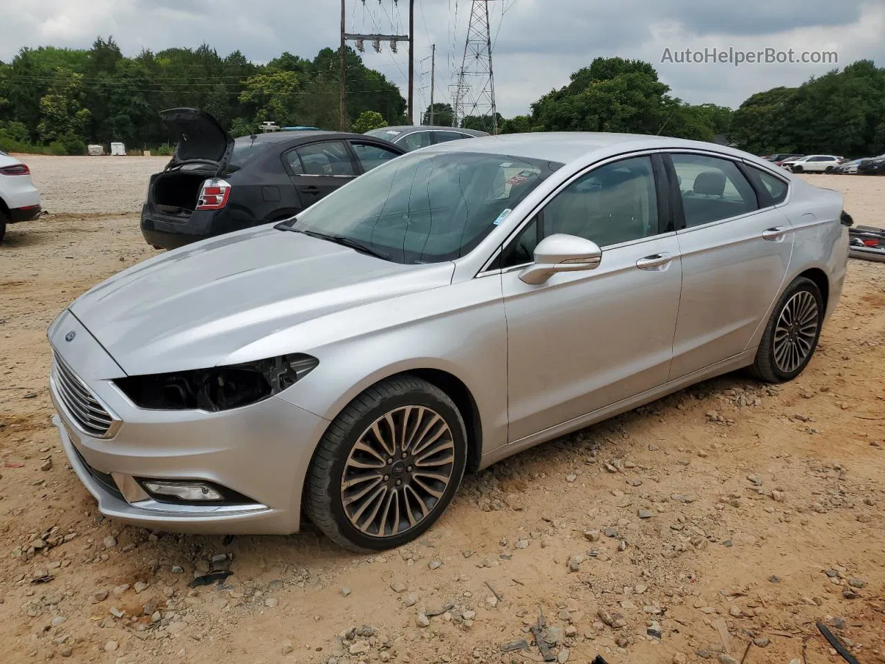 2017 Ford Fusion Se Silver vin: 3FA6P0H91HR111635