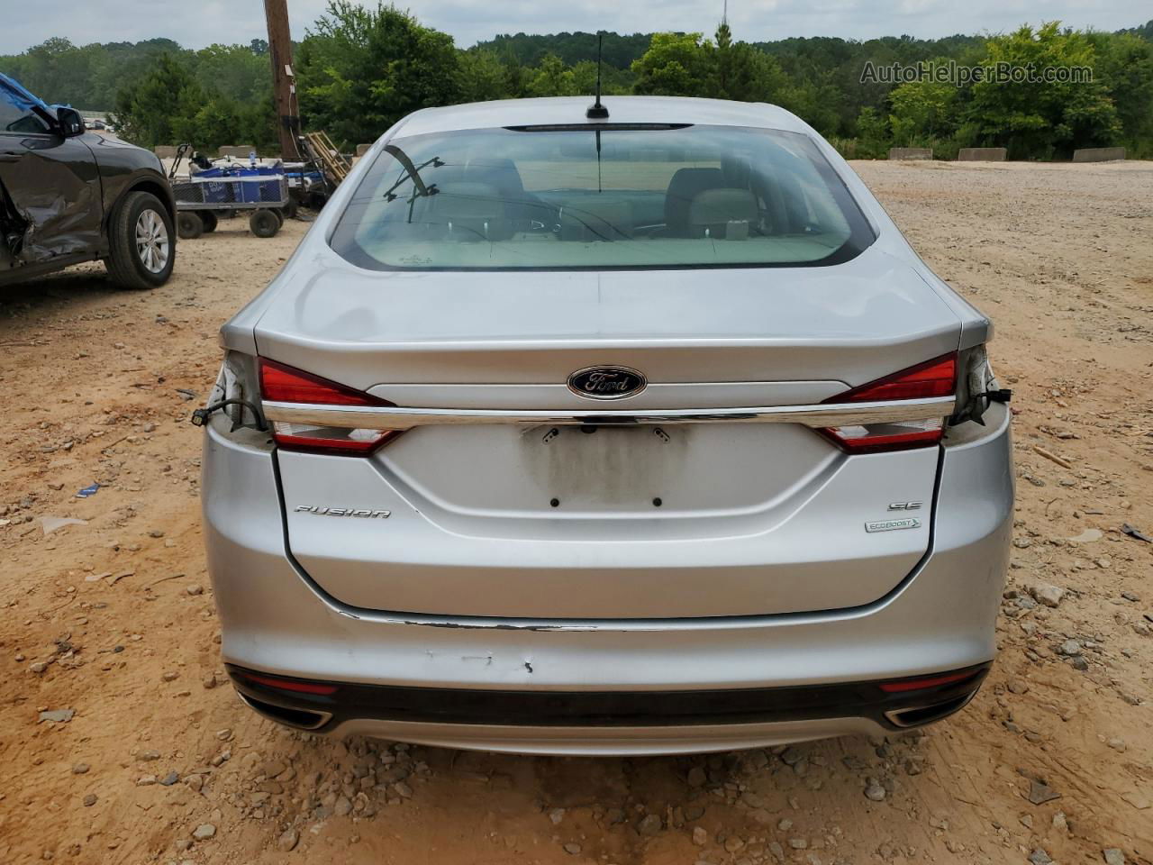 2017 Ford Fusion Se Silver vin: 3FA6P0H91HR111635