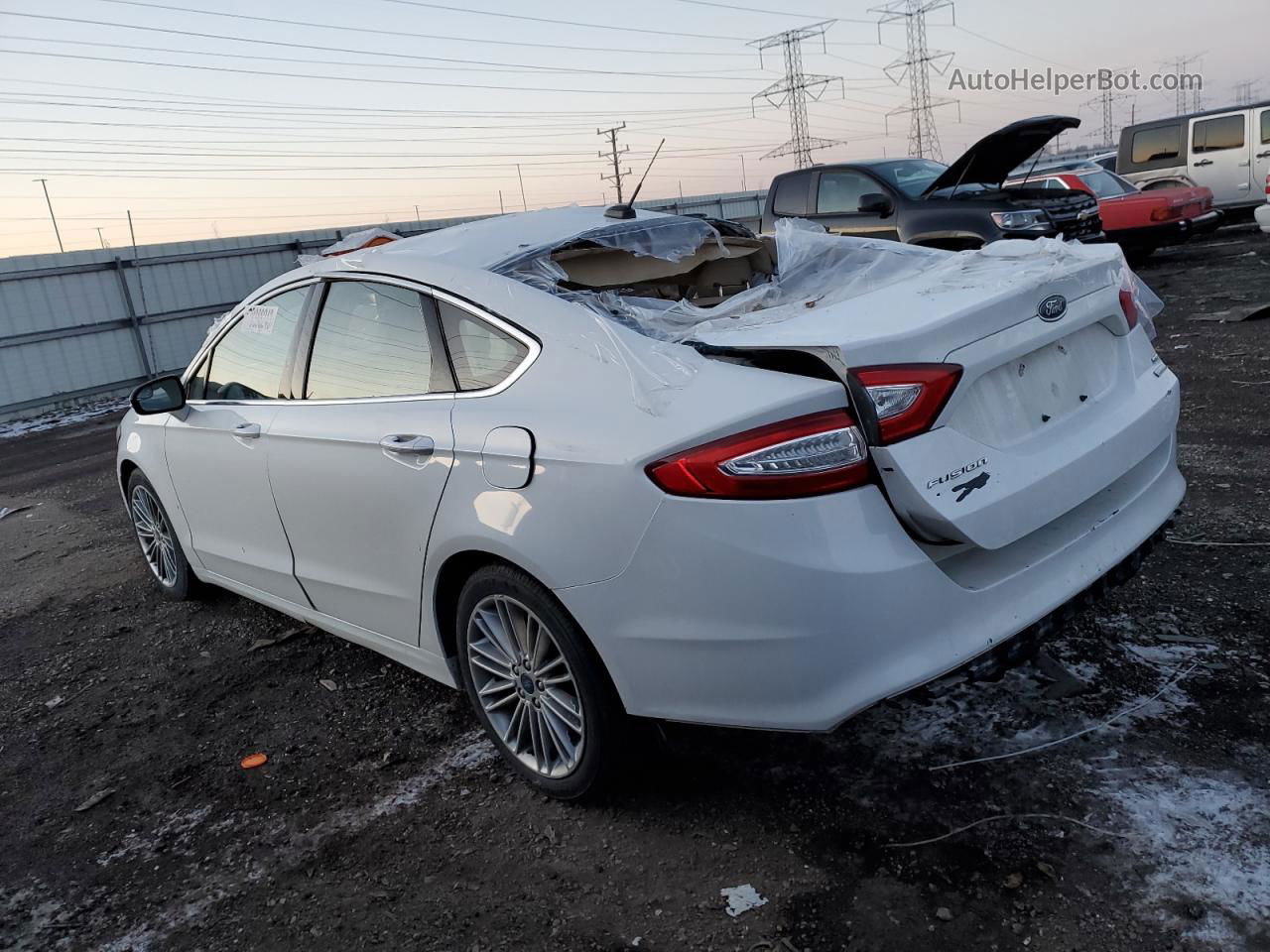 2013 Ford Fusion Se White vin: 3FA6P0H92DR168923