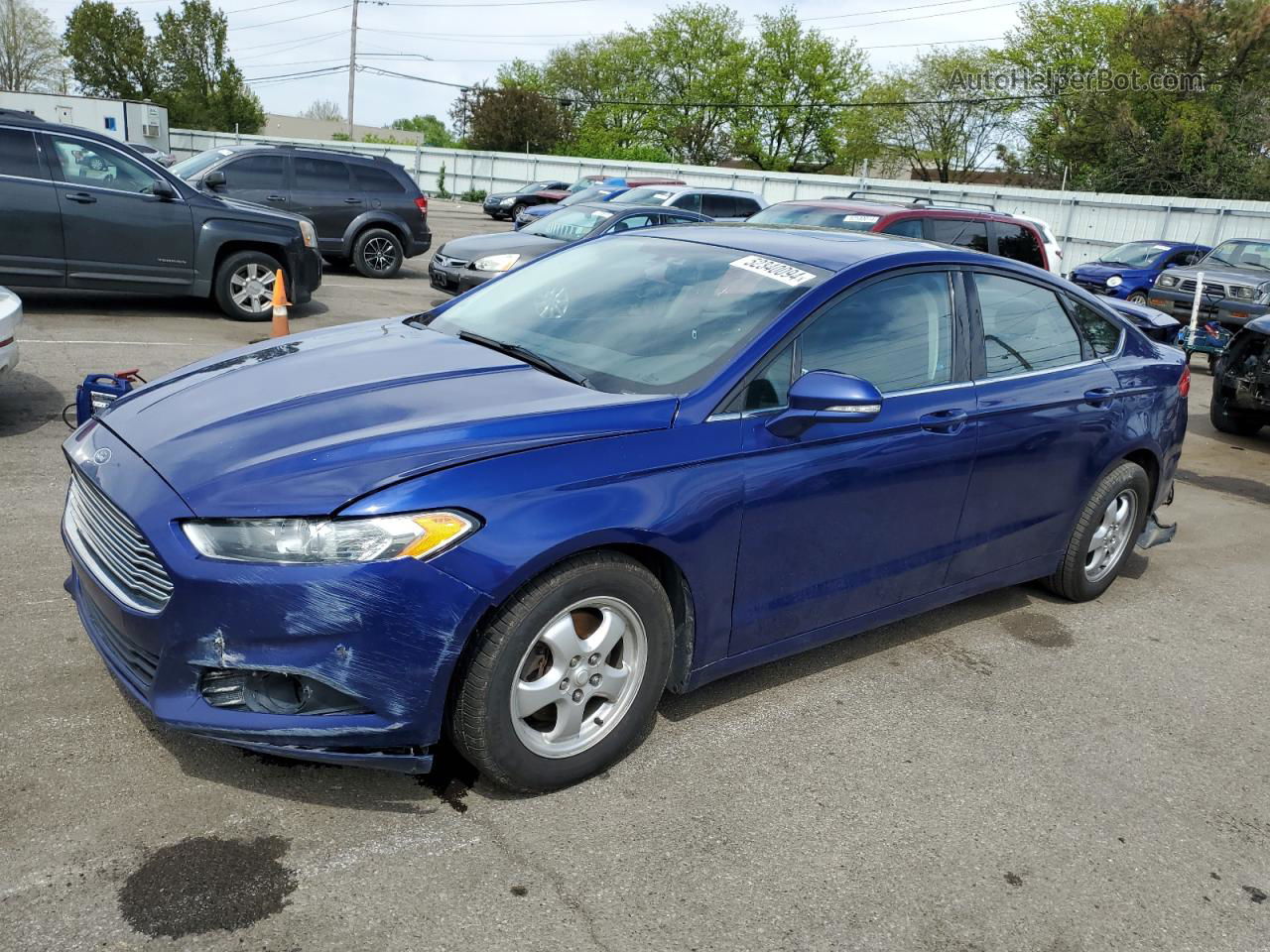 2013 Ford Fusion Se Blue vin: 3FA6P0H92DR341985