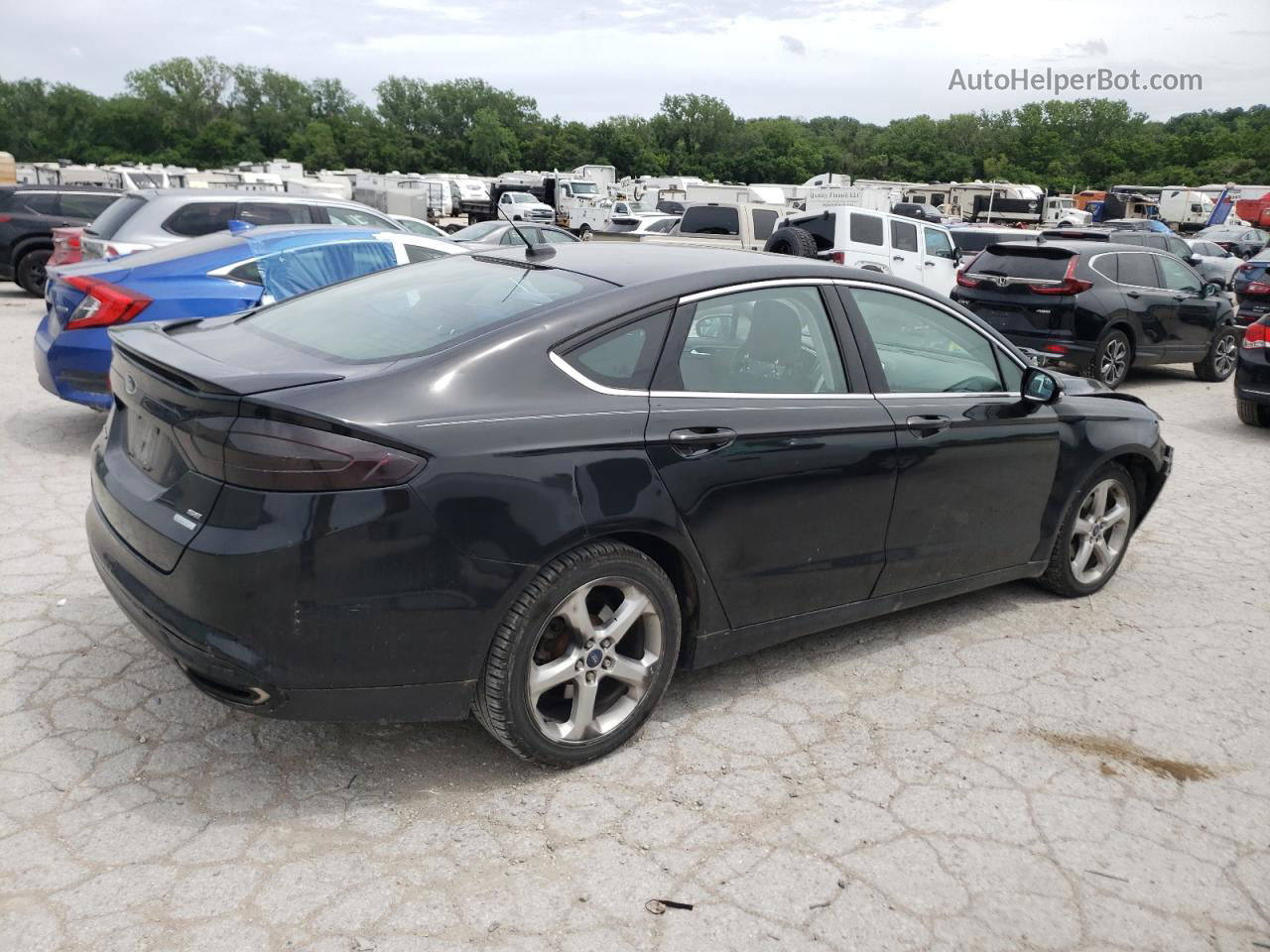 2013 Ford Fusion Se Black vin: 3FA6P0H92DR343414