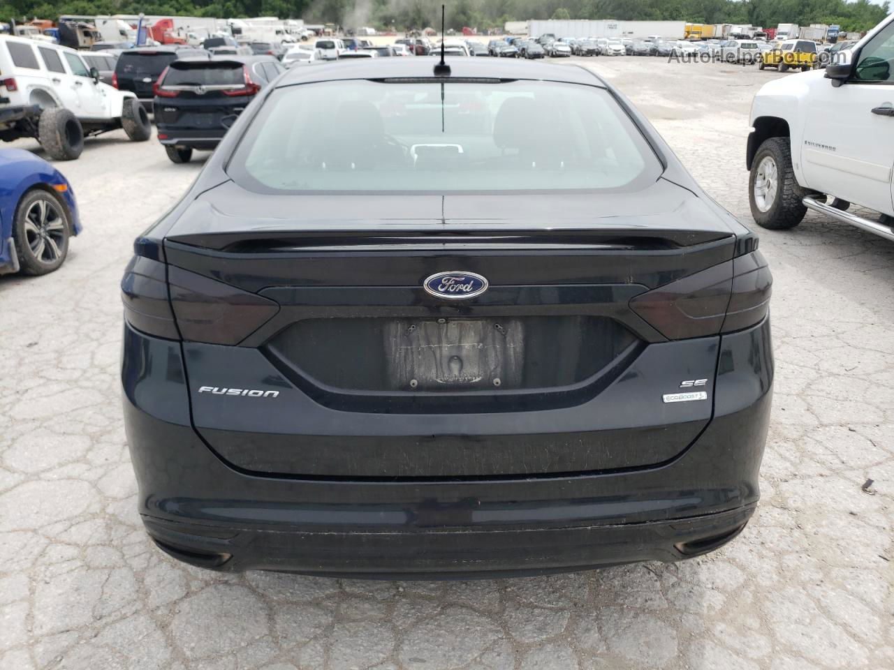 2013 Ford Fusion Se Black vin: 3FA6P0H92DR343414