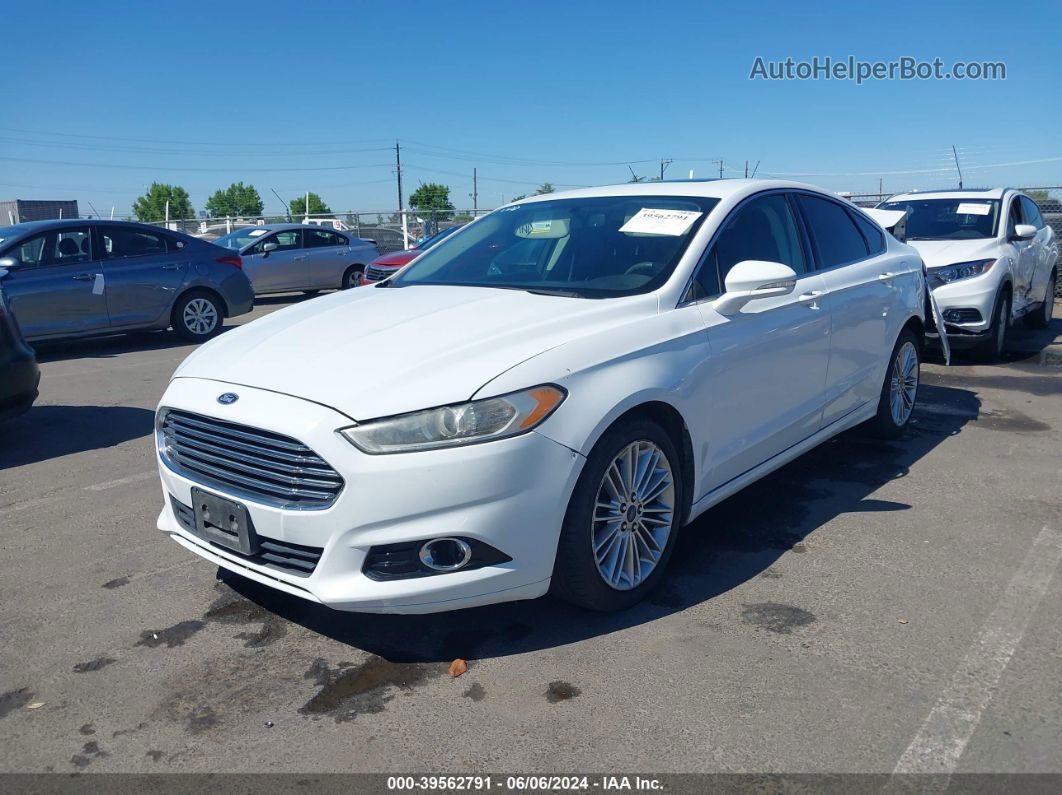 2015 Ford Fusion Se White vin: 3FA6P0H92FR138422