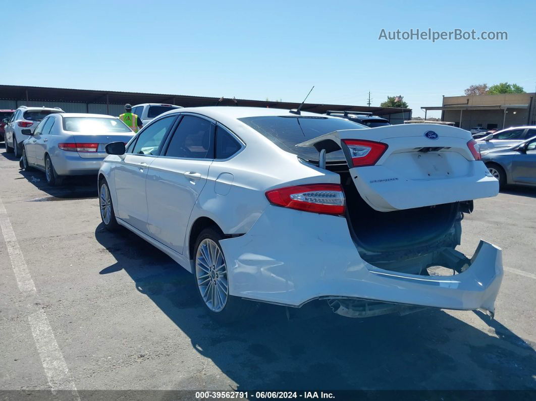 2015 Ford Fusion Se White vin: 3FA6P0H92FR138422