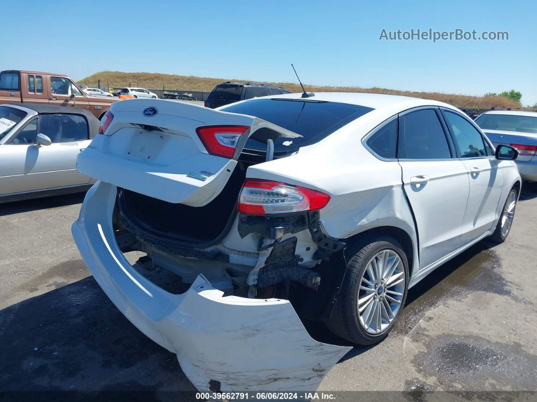 2015 Ford Fusion Se White vin: 3FA6P0H92FR138422