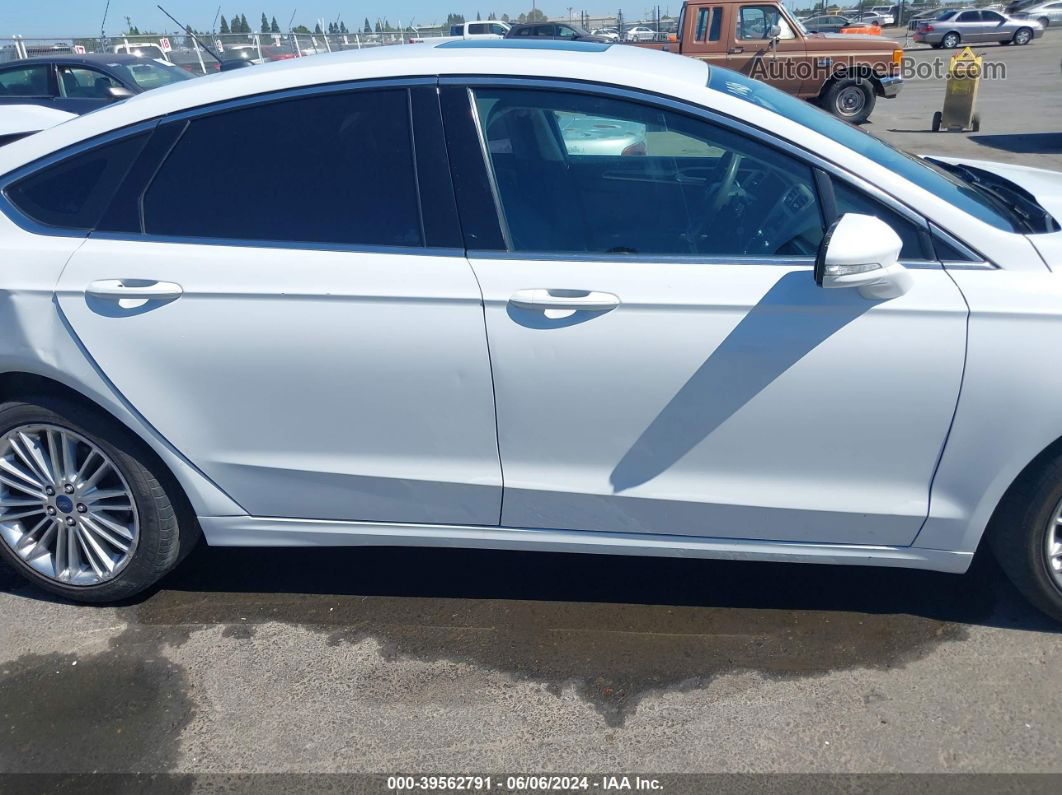 2015 Ford Fusion Se White vin: 3FA6P0H92FR138422