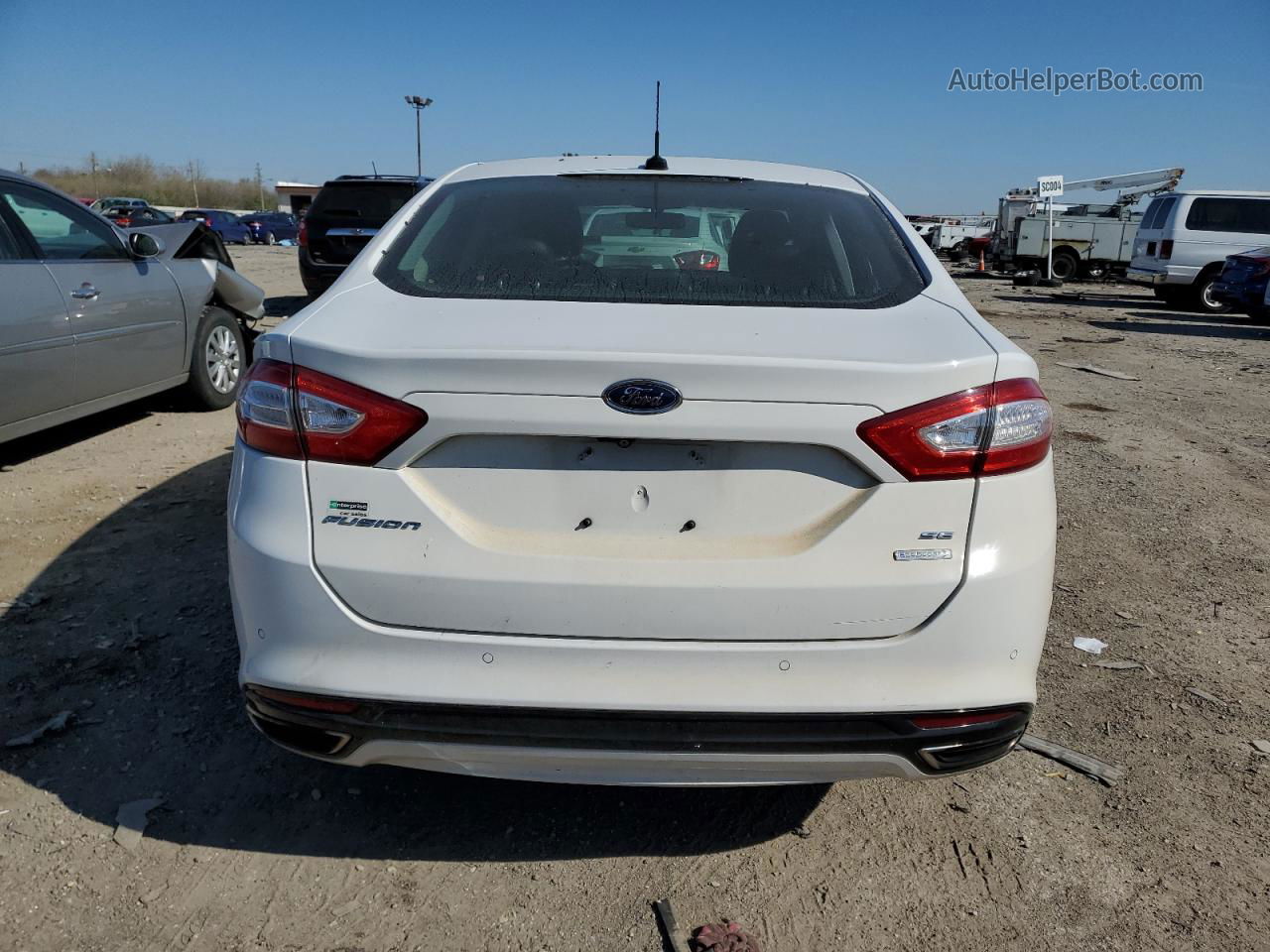 2016 Ford Fusion Se White vin: 3FA6P0H92GR223245