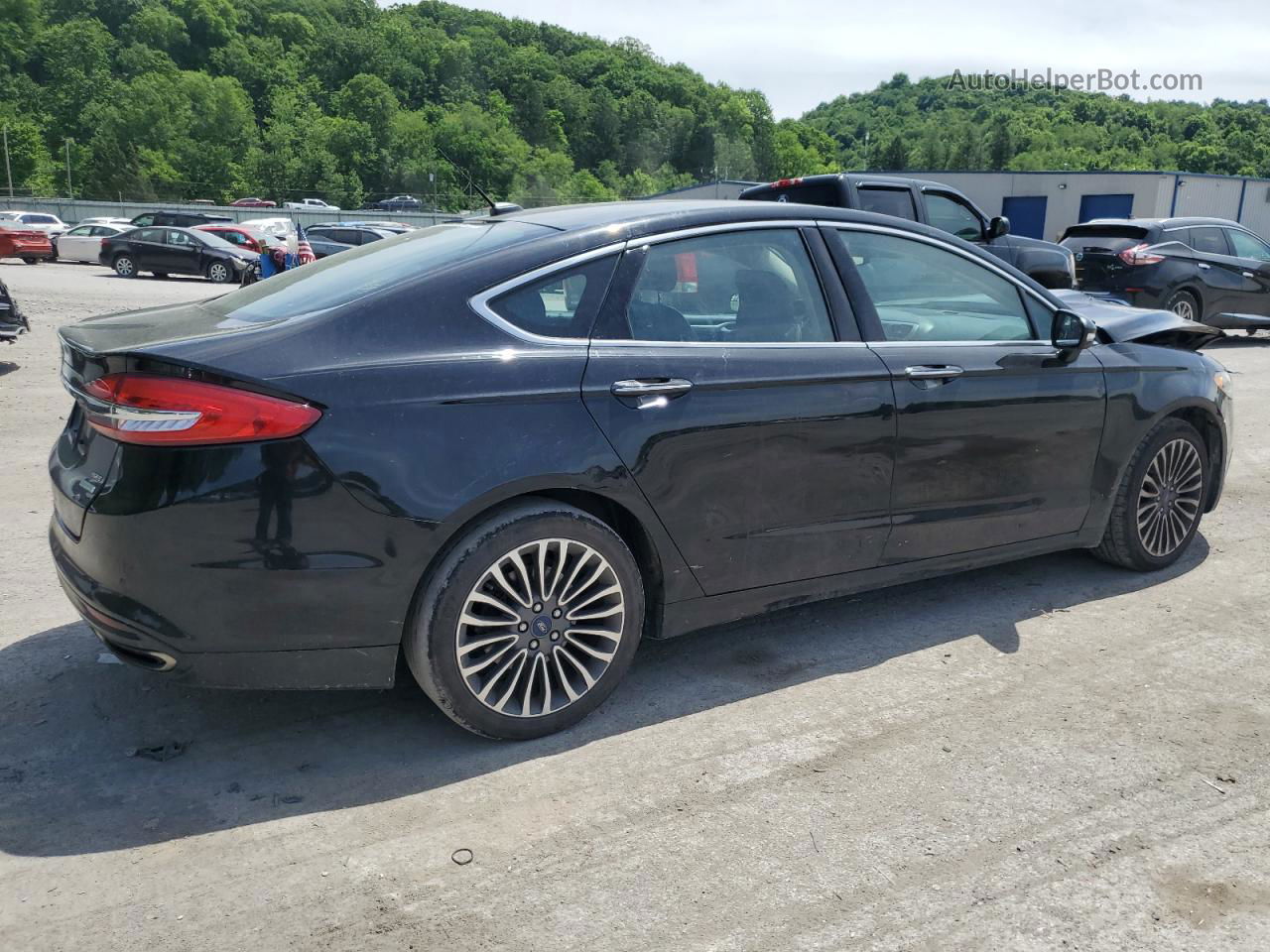 2017 Ford Fusion Se Black vin: 3FA6P0H92HR138813