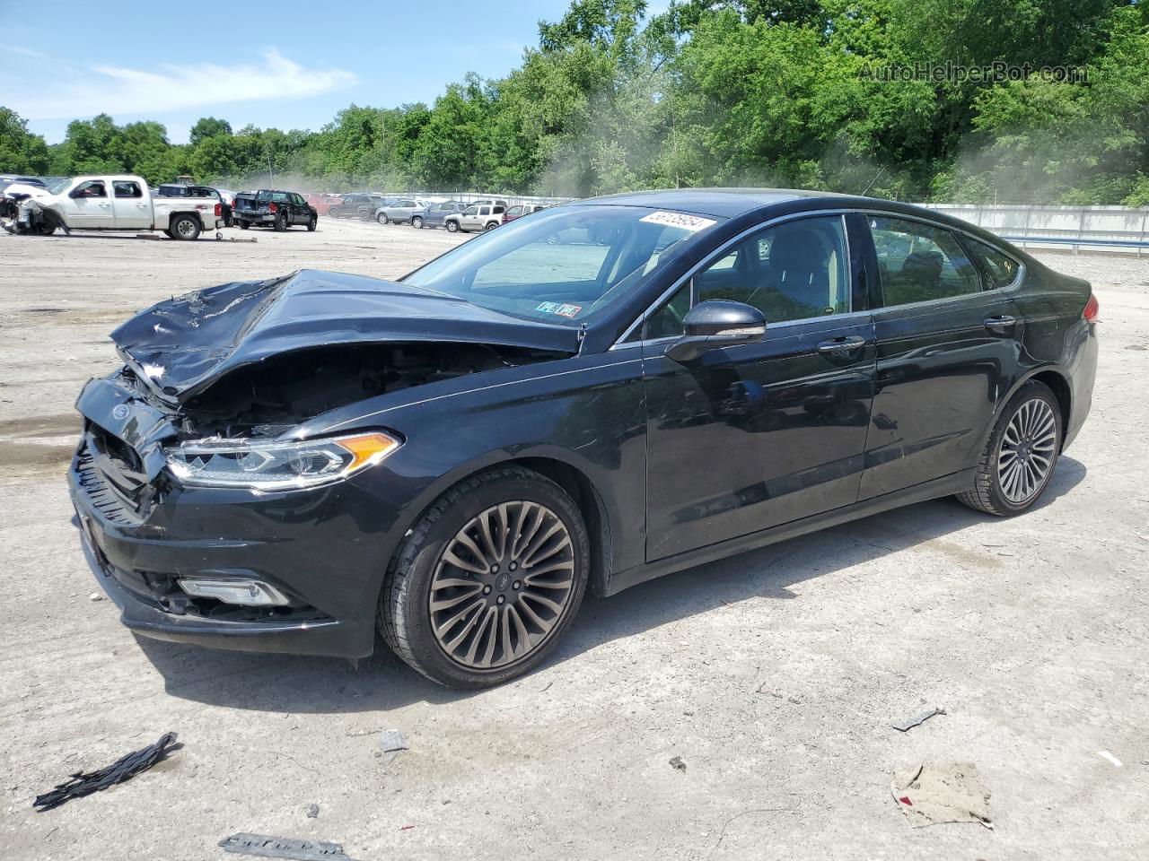 2017 Ford Fusion Se Black vin: 3FA6P0H92HR138813