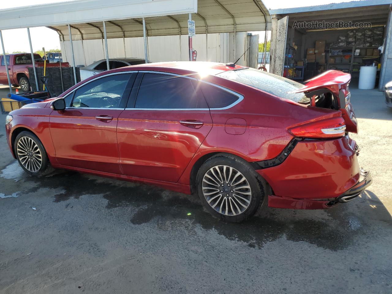 2017 Ford Fusion Se Red vin: 3FA6P0H92HR253153