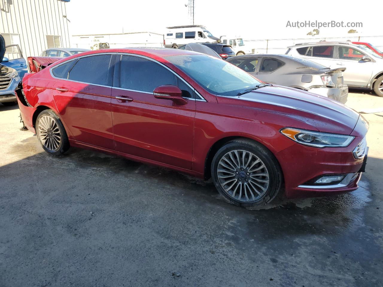 2017 Ford Fusion Se Red vin: 3FA6P0H92HR253153