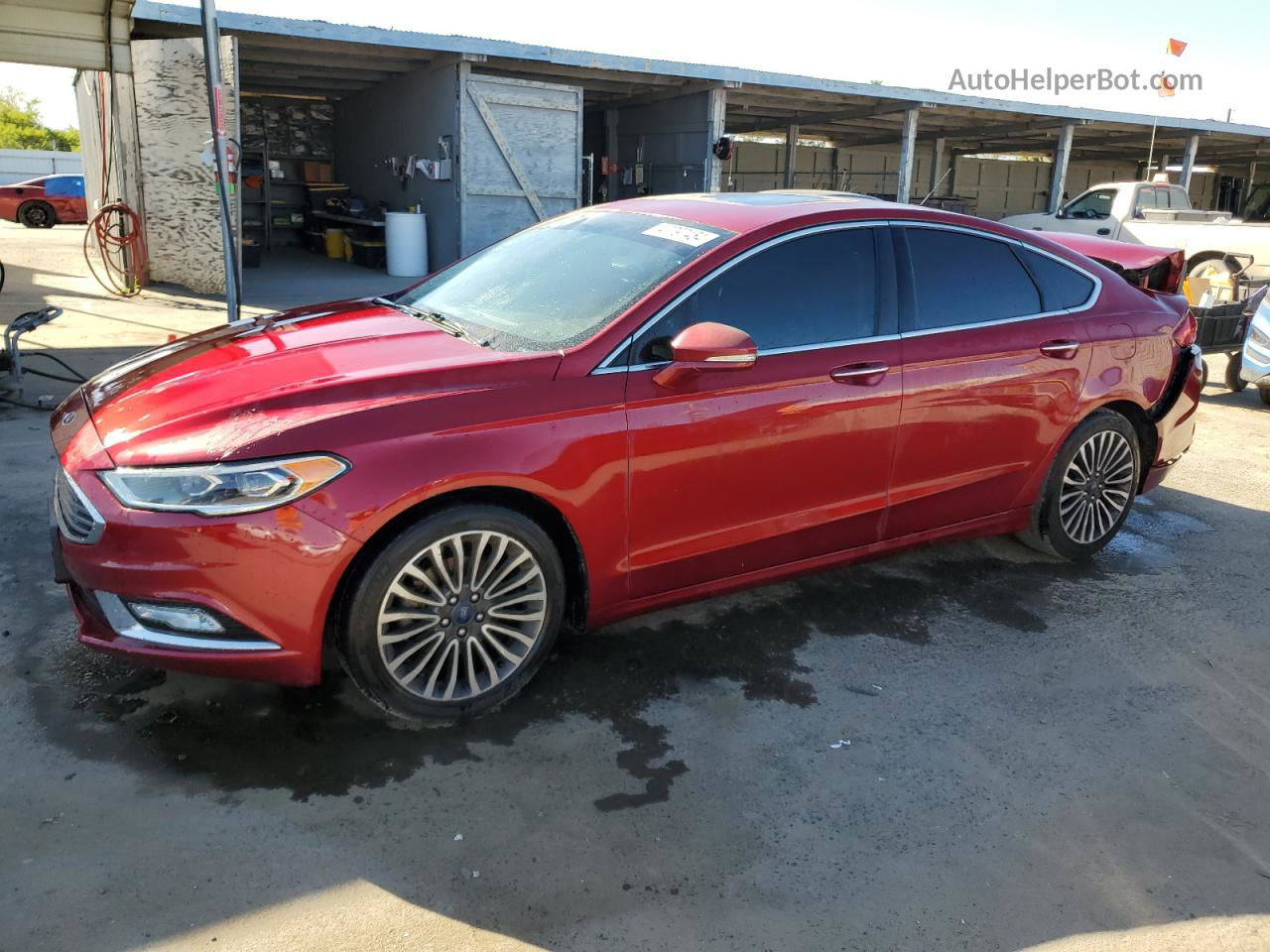 2017 Ford Fusion Se Red vin: 3FA6P0H92HR253153