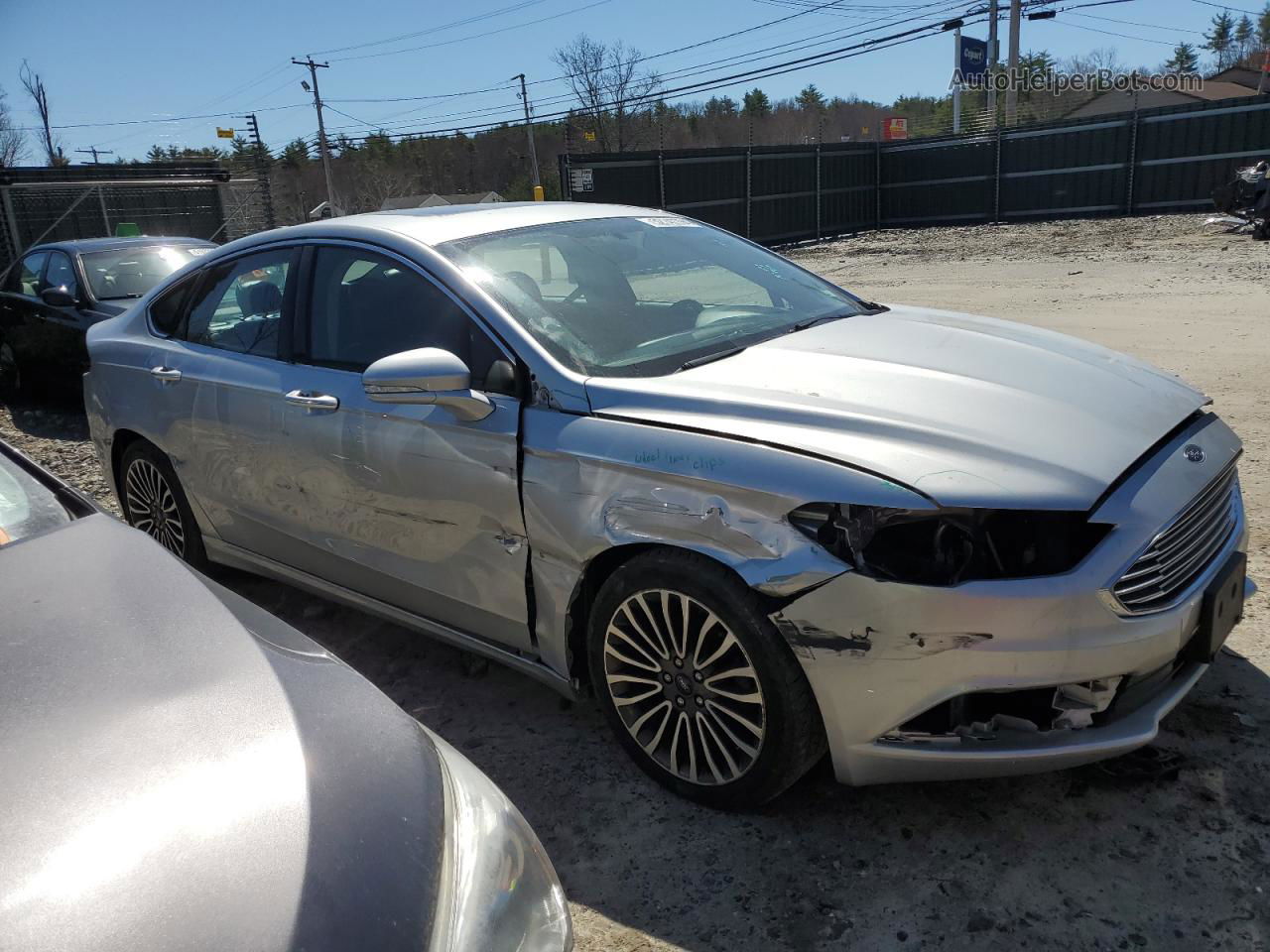 2018 Ford Fusion Se Silver vin: 3FA6P0H92JR115506