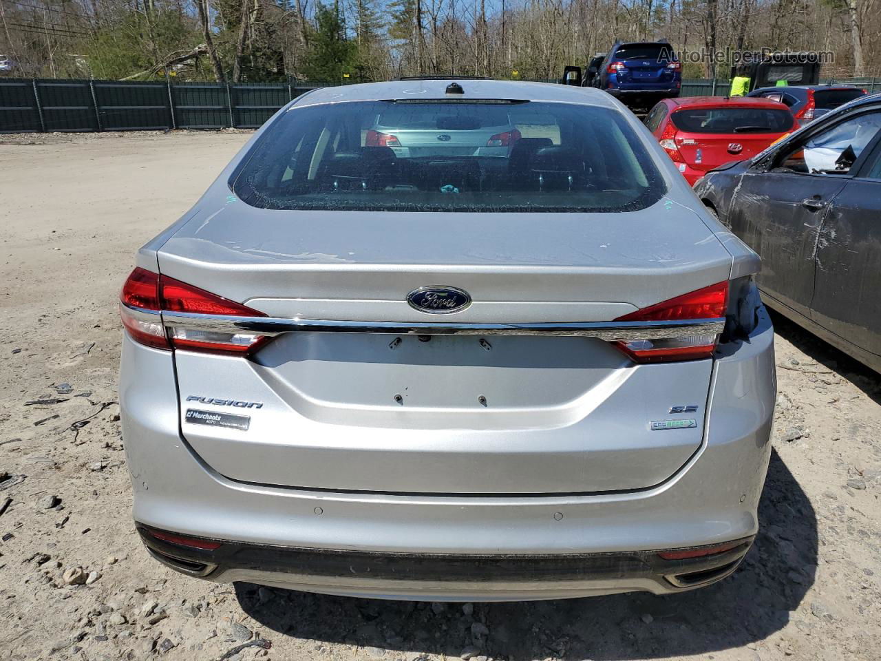 2018 Ford Fusion Se Silver vin: 3FA6P0H92JR115506