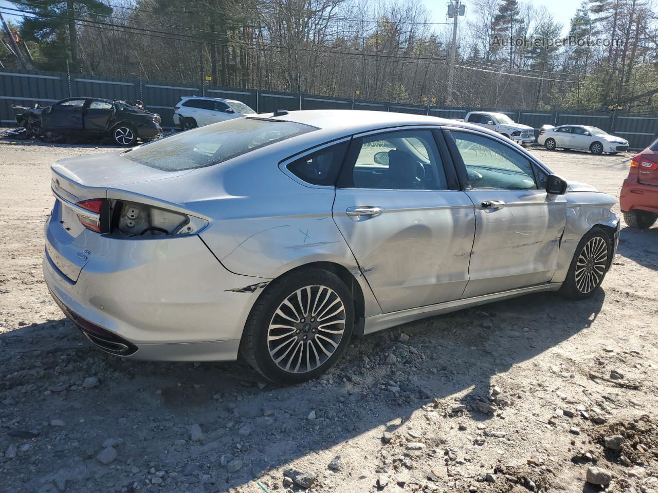 2018 Ford Fusion Se Silver vin: 3FA6P0H92JR115506