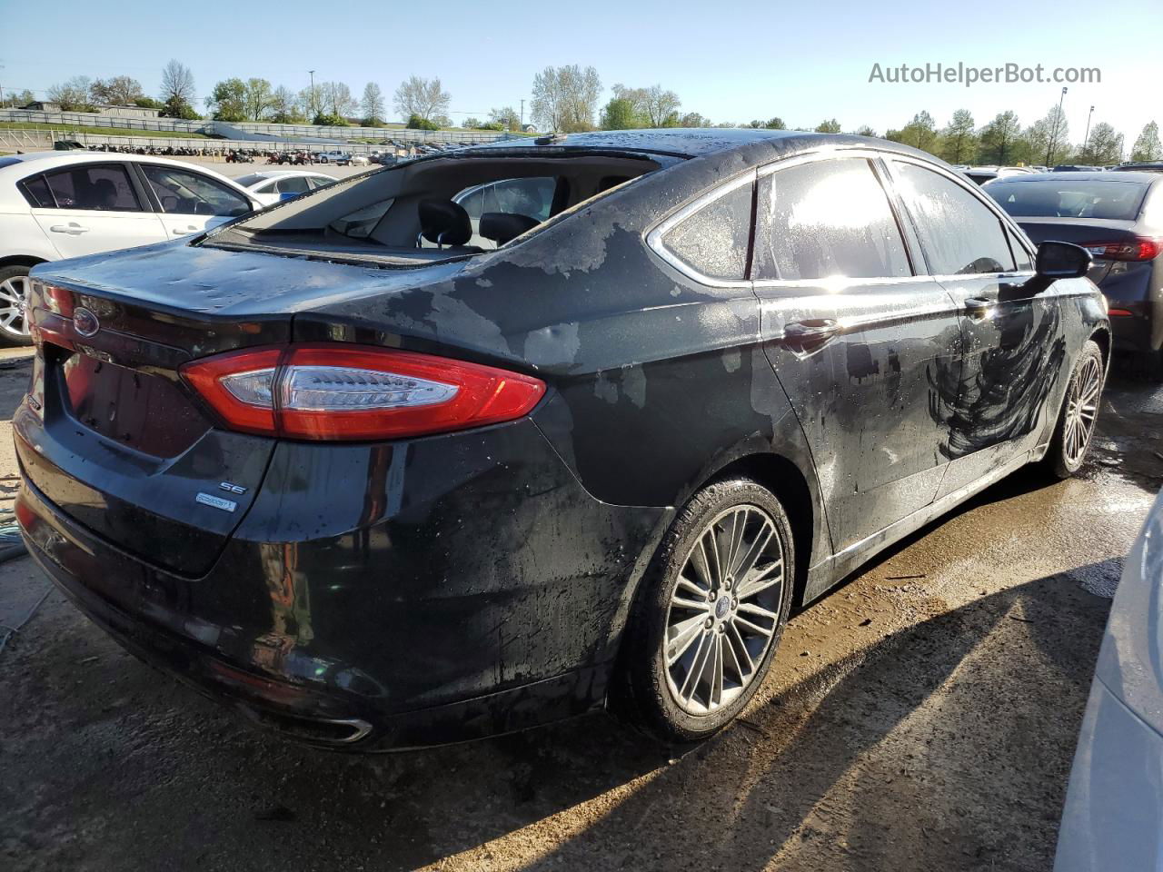 2013 Ford Fusion Se Black vin: 3FA6P0H93DR261675