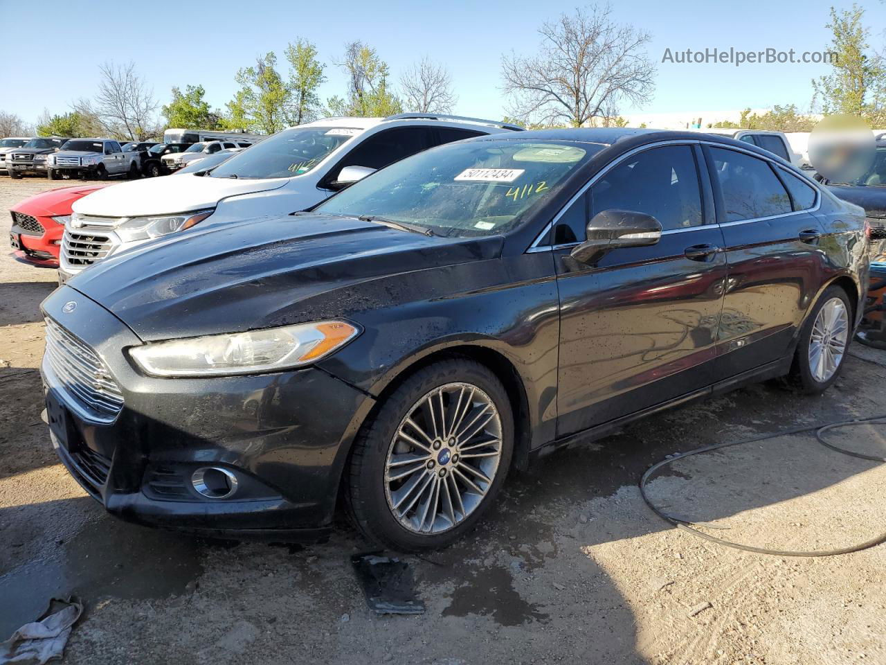 2013 Ford Fusion Se Black vin: 3FA6P0H93DR261675