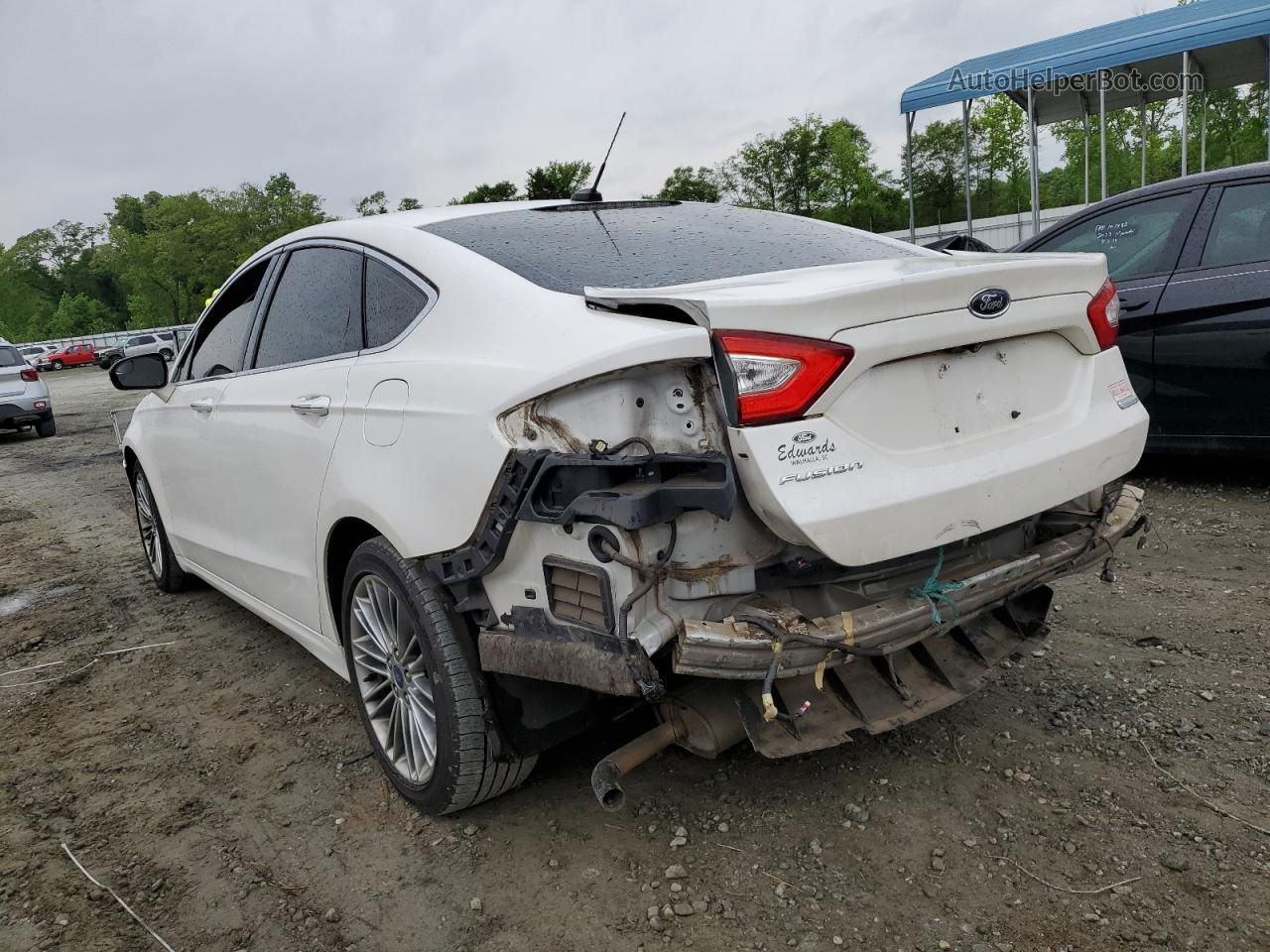 2014 Ford Fusion Se White vin: 3FA6P0H93ER118193