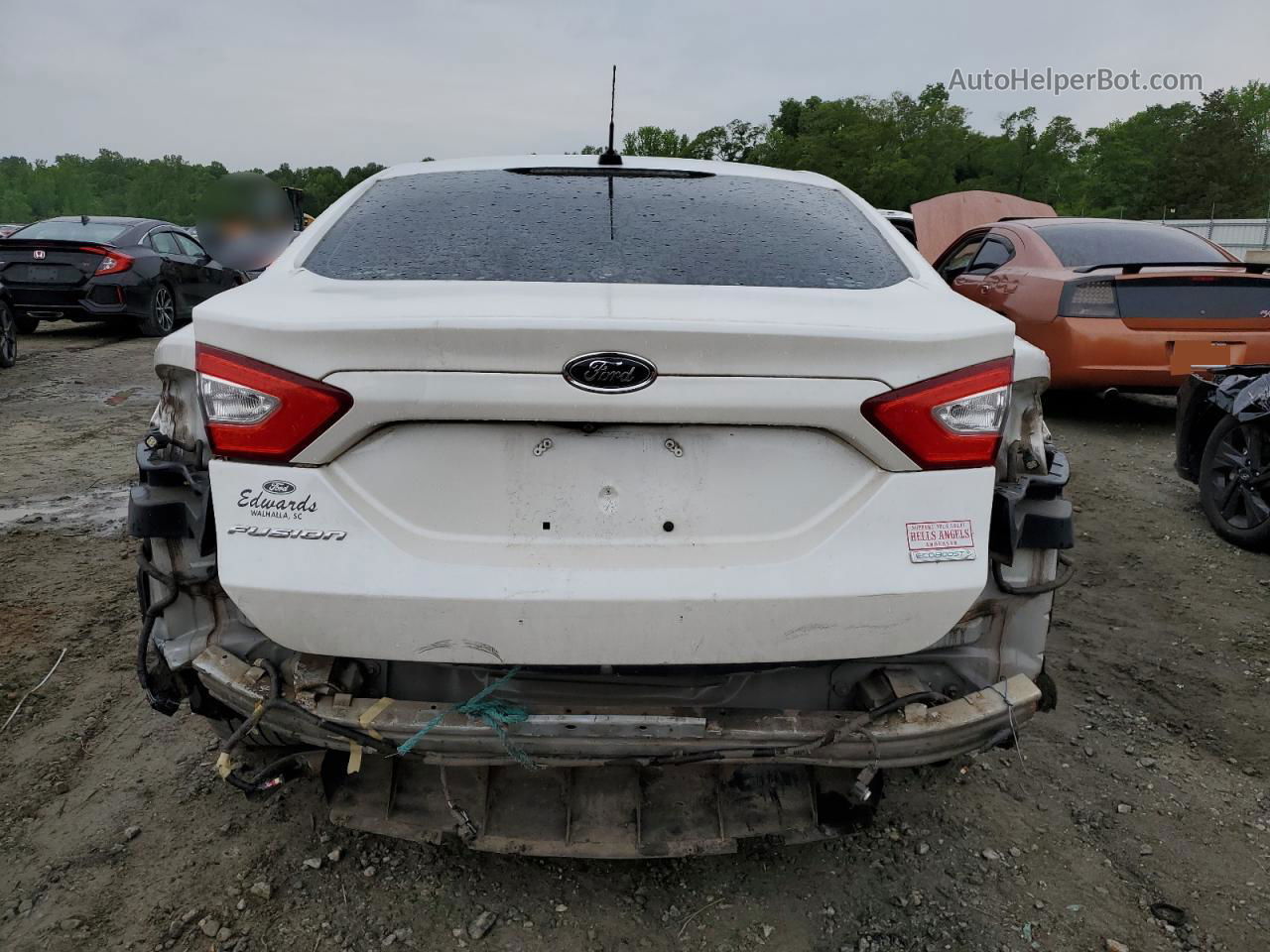 2014 Ford Fusion Se White vin: 3FA6P0H93ER118193