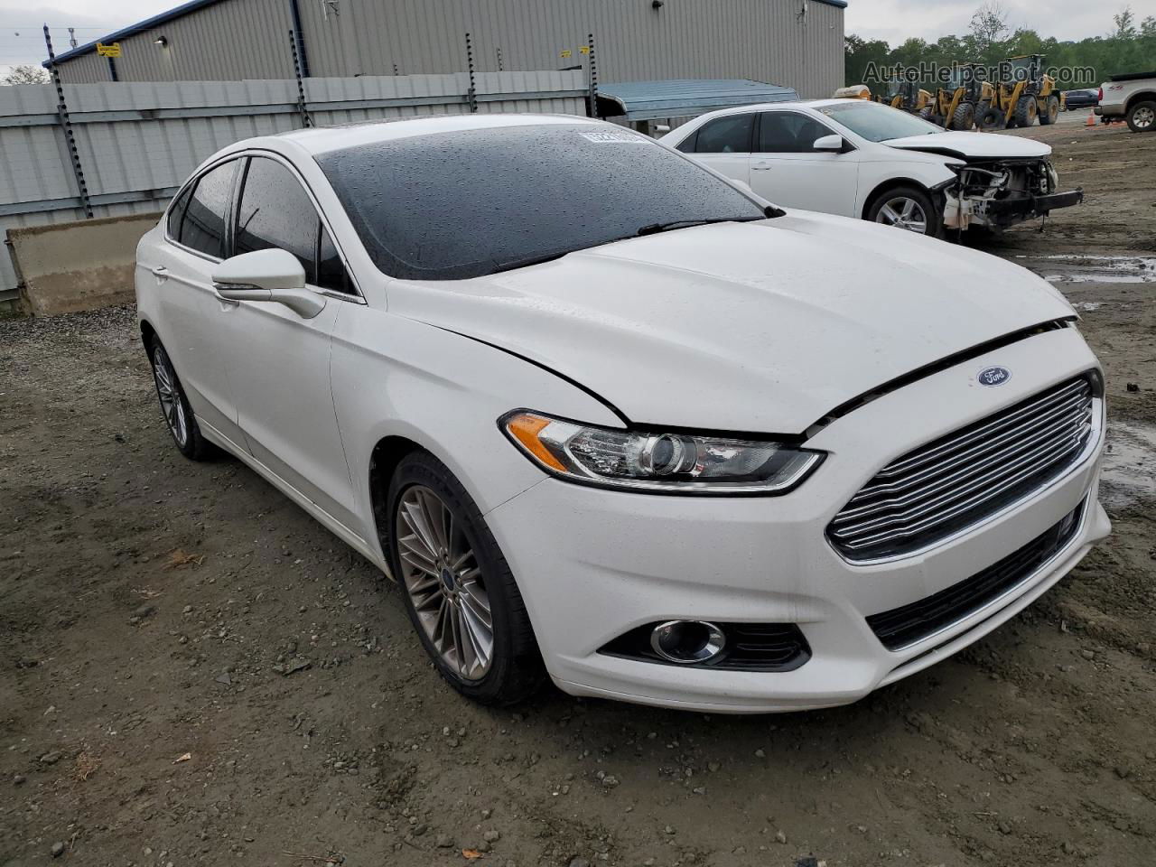 2014 Ford Fusion Se White vin: 3FA6P0H93ER118193