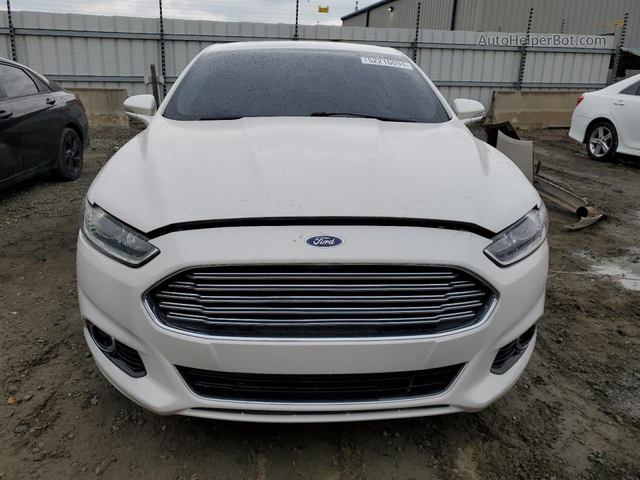 2014 Ford Fusion Se White vin: 3FA6P0H93ER118193