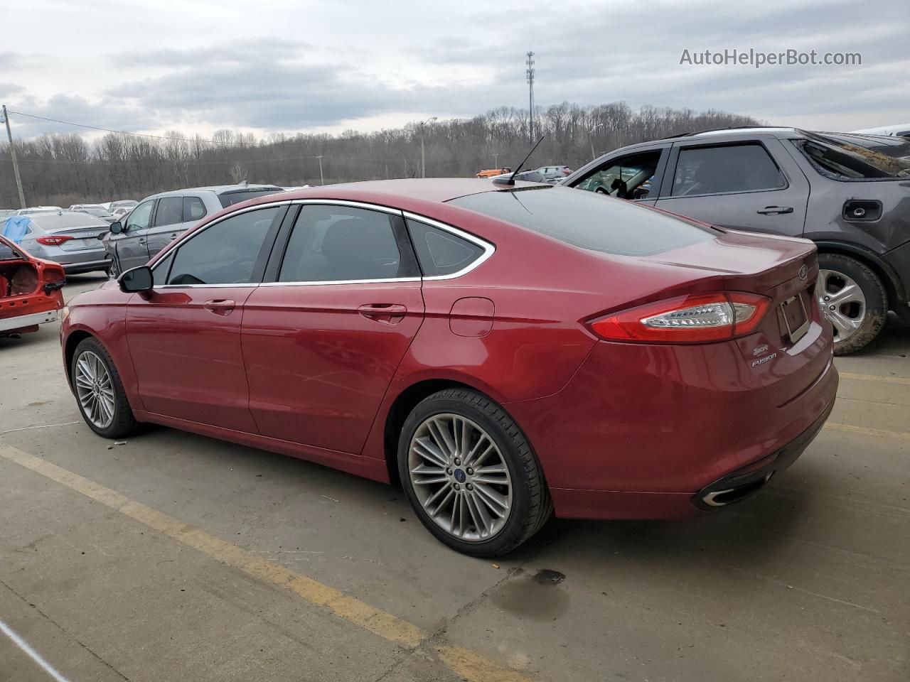 2014 Ford Fusion Se Red vin: 3FA6P0H93ER253805