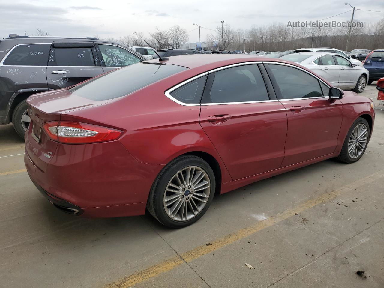 2014 Ford Fusion Se Red vin: 3FA6P0H93ER253805