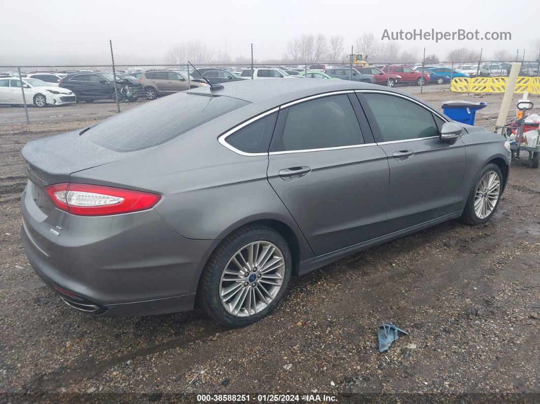 2014 Ford Fusion Se Gray vin: 3FA6P0H93ER358537