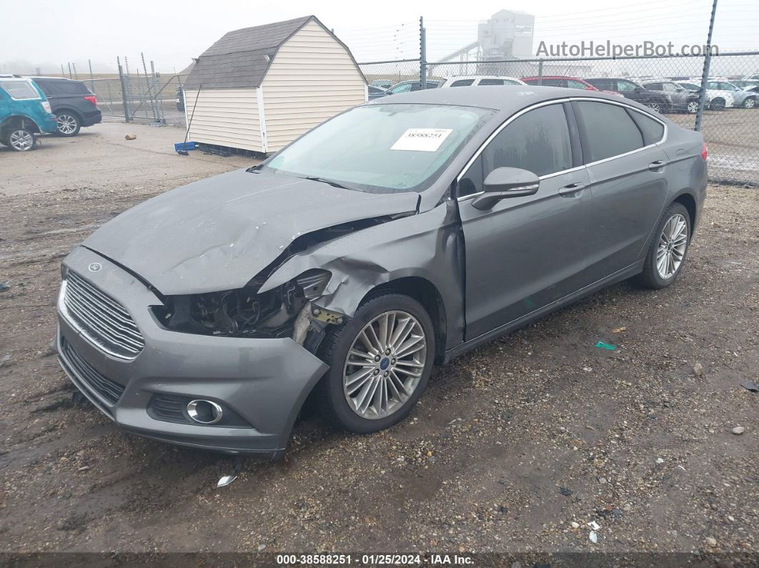 2014 Ford Fusion Se Gray vin: 3FA6P0H93ER358537