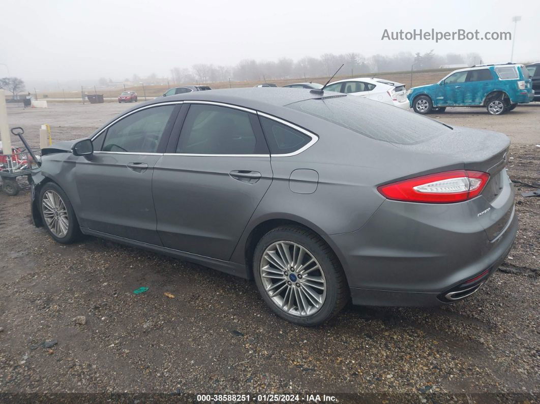 2014 Ford Fusion Se Gray vin: 3FA6P0H93ER358537