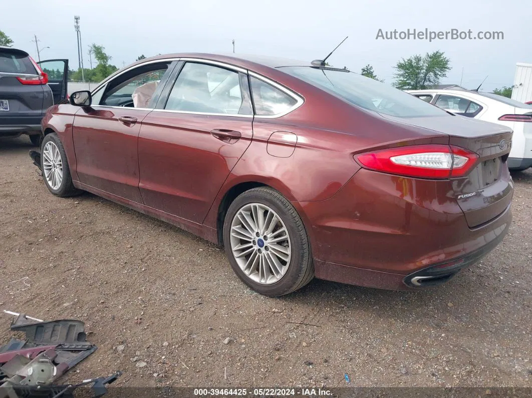 2016 Ford Fusion Se Brown vin: 3FA6P0H93GR328196