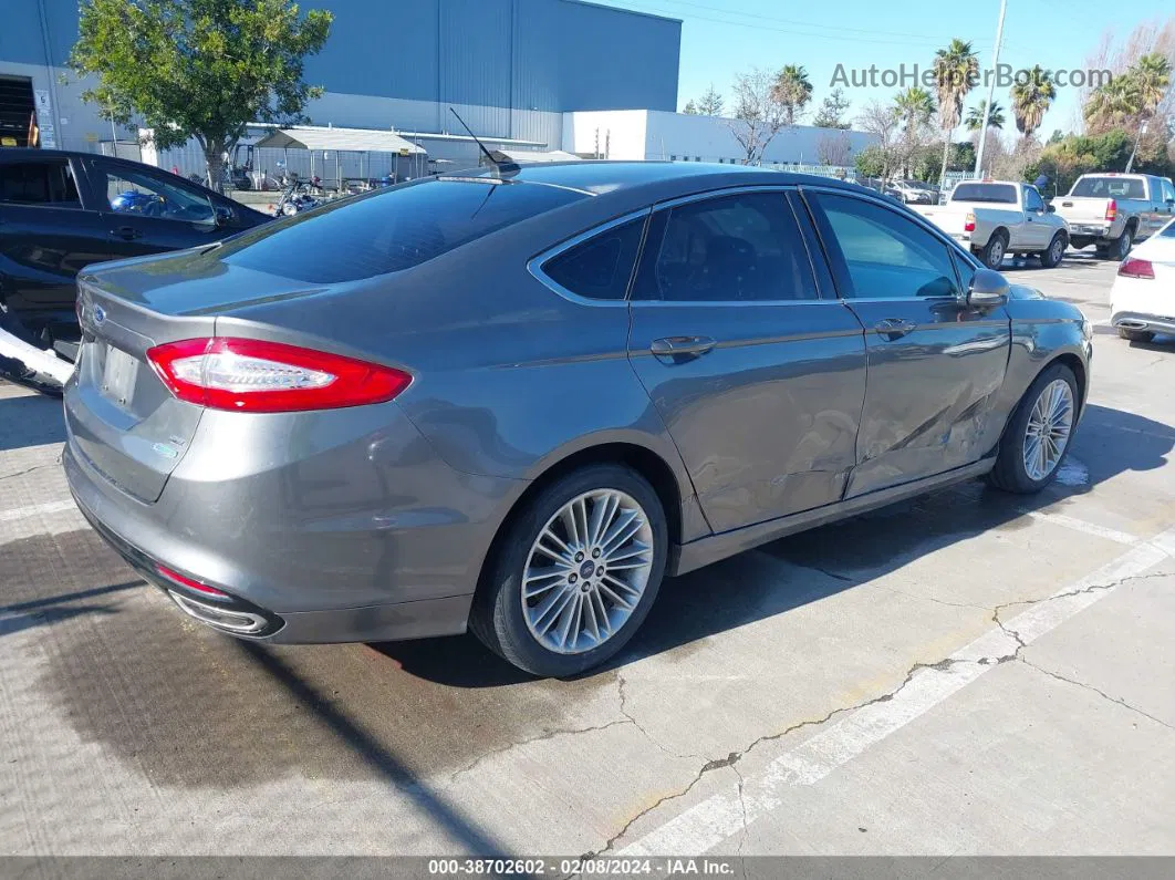 2014 Ford Fusion Se Gray vin: 3FA6P0H94ER195543