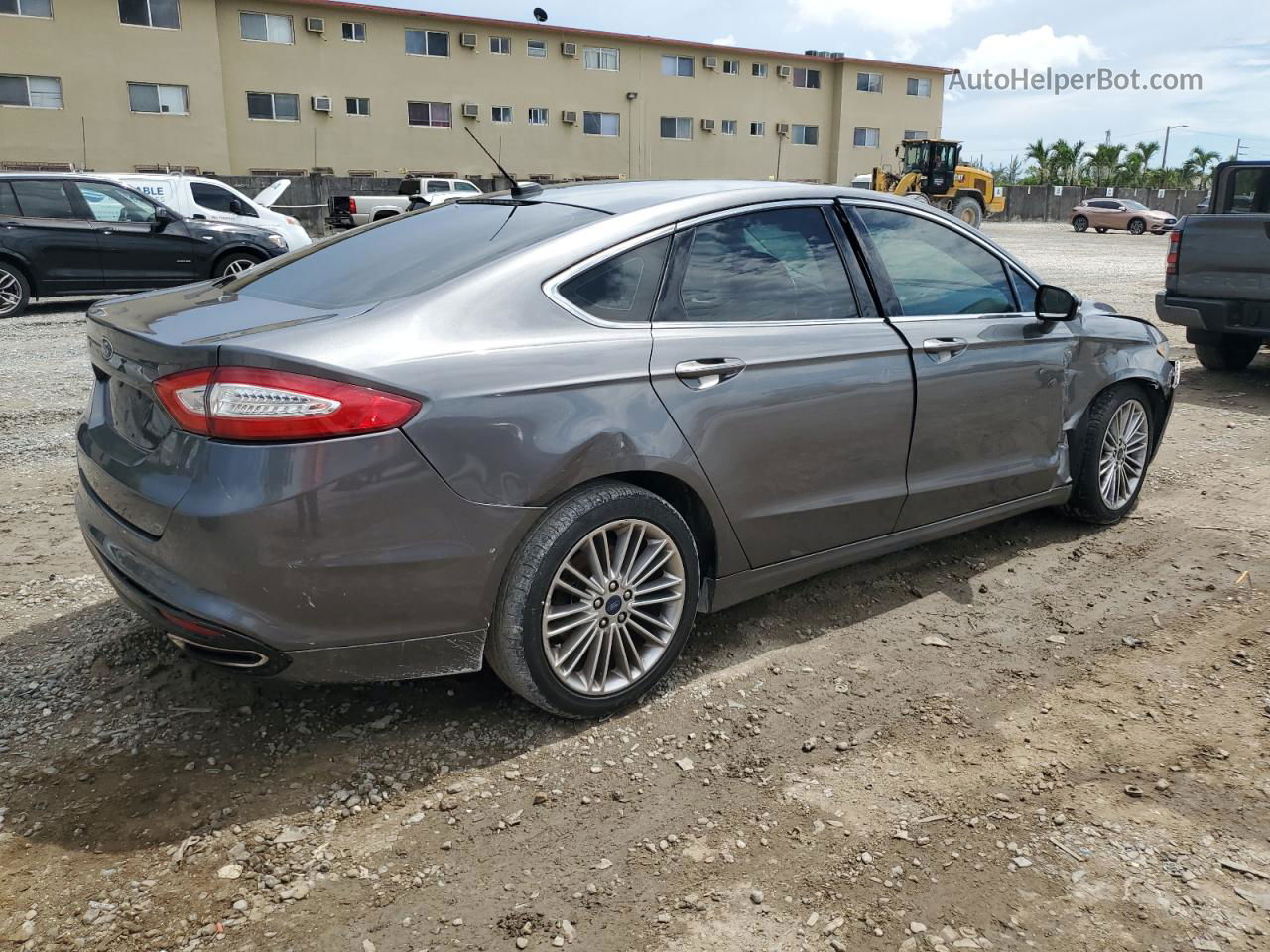 2014 Ford Fusion Se Gray vin: 3FA6P0H94ER358983