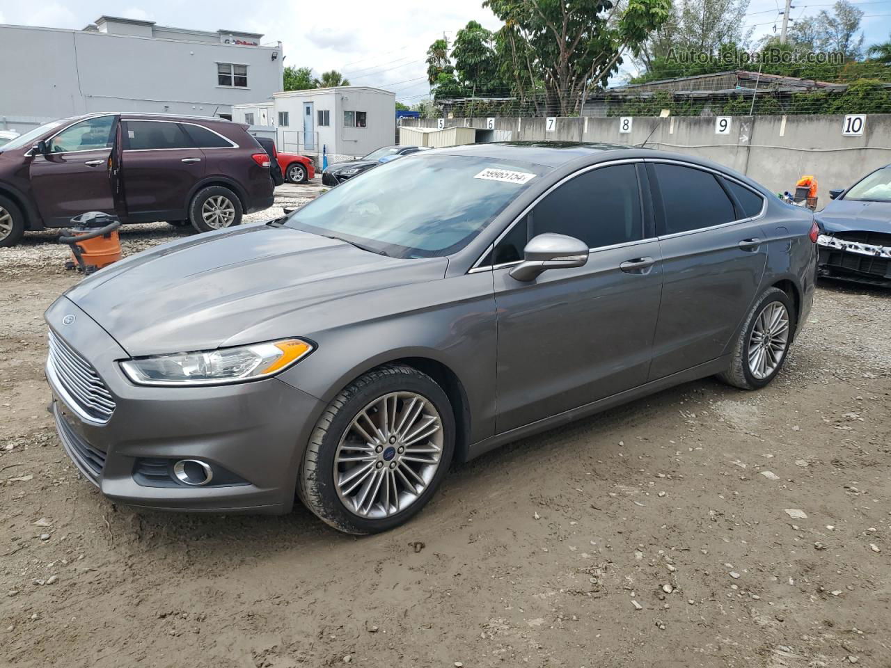 2014 Ford Fusion Se Gray vin: 3FA6P0H94ER358983