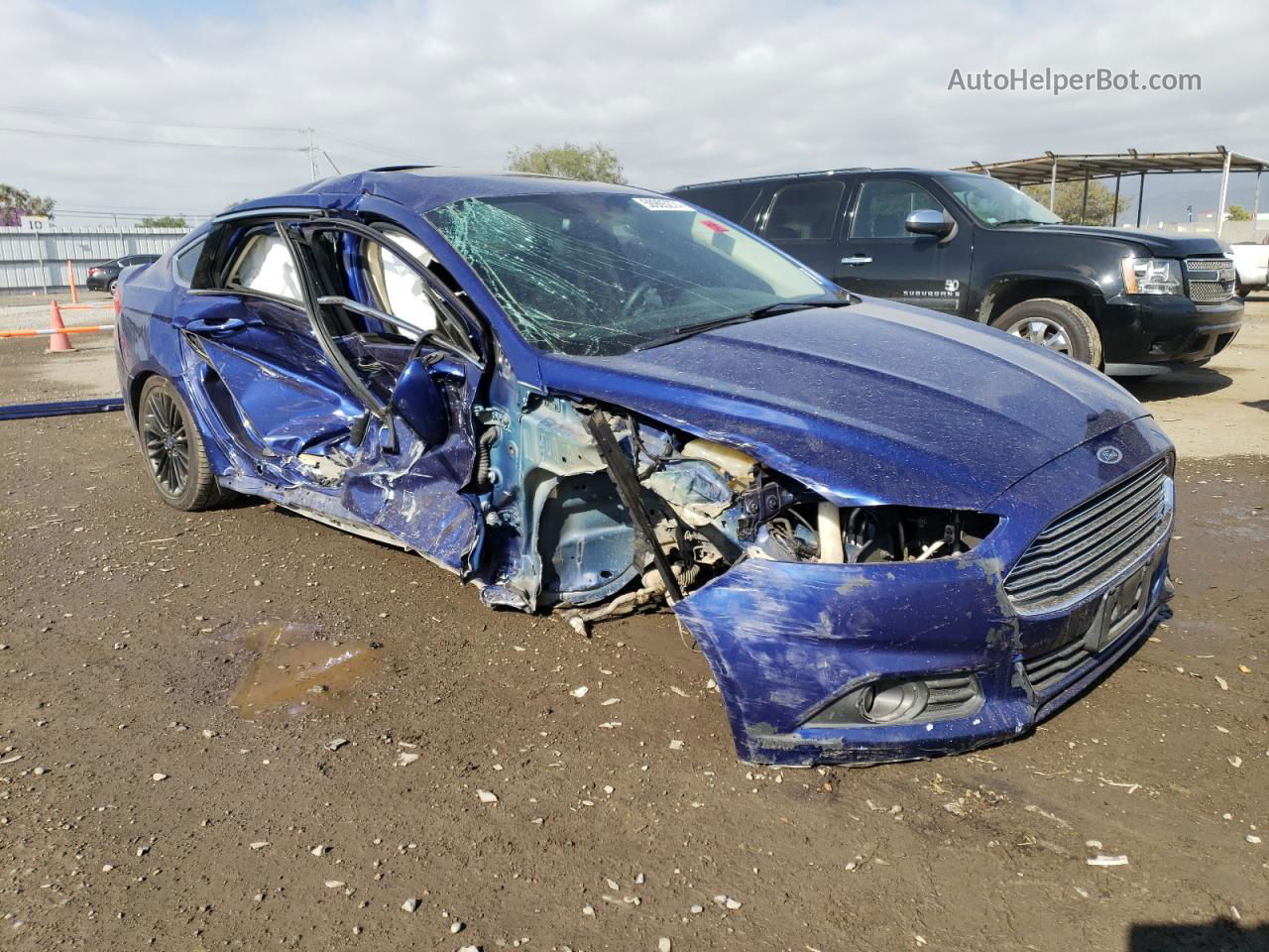 2016 Ford Fusion Se Blue vin: 3FA6P0H94GR116049