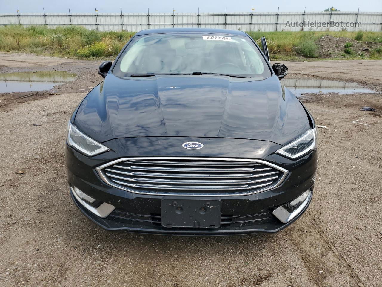 2017 Ford Fusion Se Black vin: 3FA6P0H94HR142930