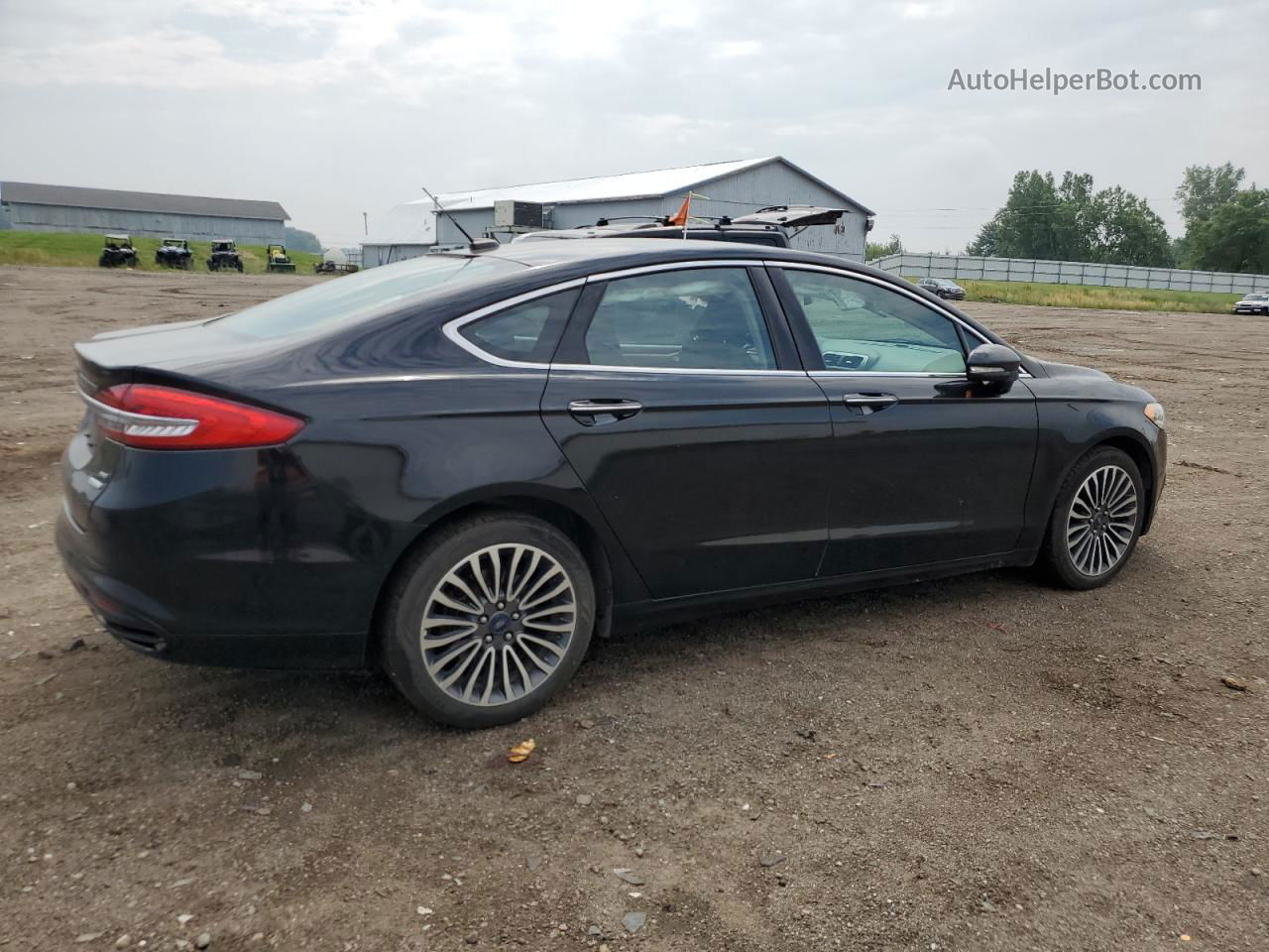 2017 Ford Fusion Se Black vin: 3FA6P0H94HR142930