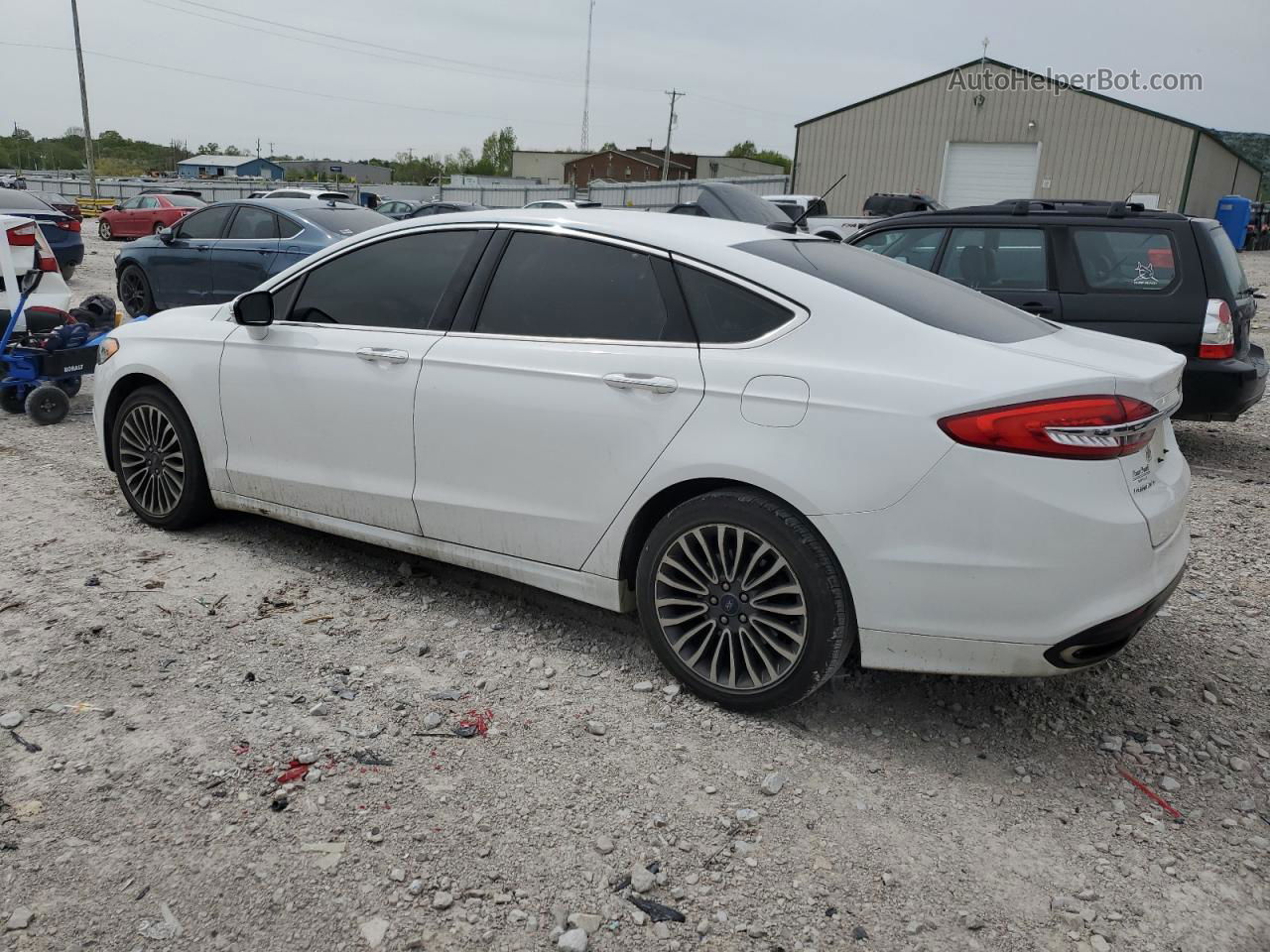 2017 Ford Fusion Se White vin: 3FA6P0H94HR143236