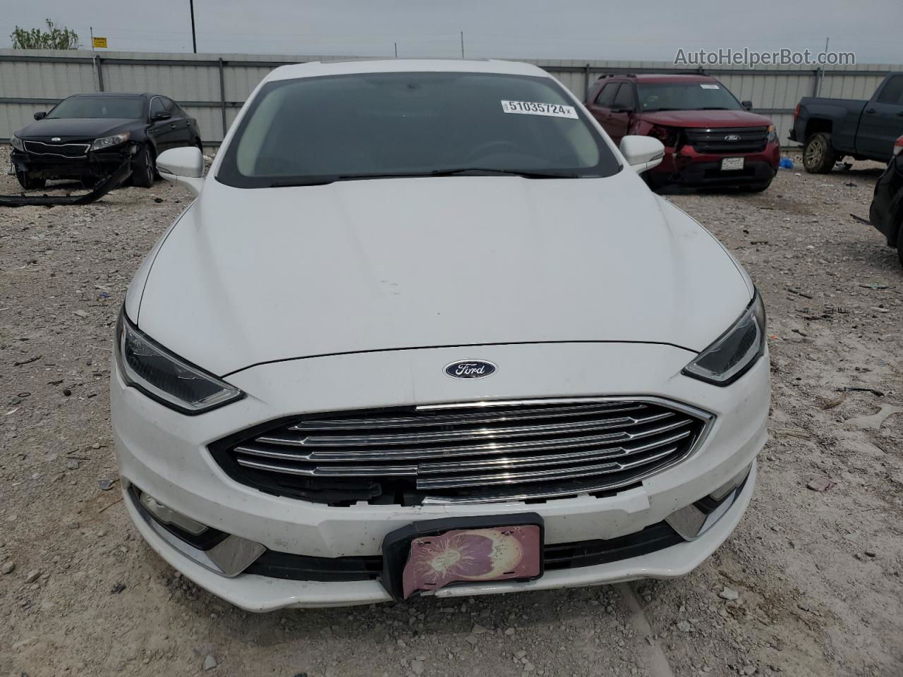 2017 Ford Fusion Se White vin: 3FA6P0H94HR143236