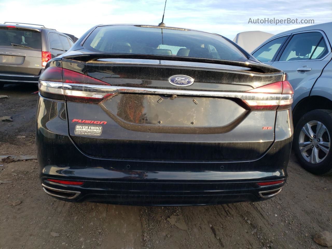 2017 Ford Fusion Se Black vin: 3FA6P0H94HR199080