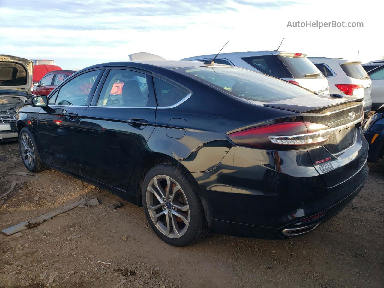 2017 Ford Fusion Se Черный vin: 3FA6P0H94HR199080