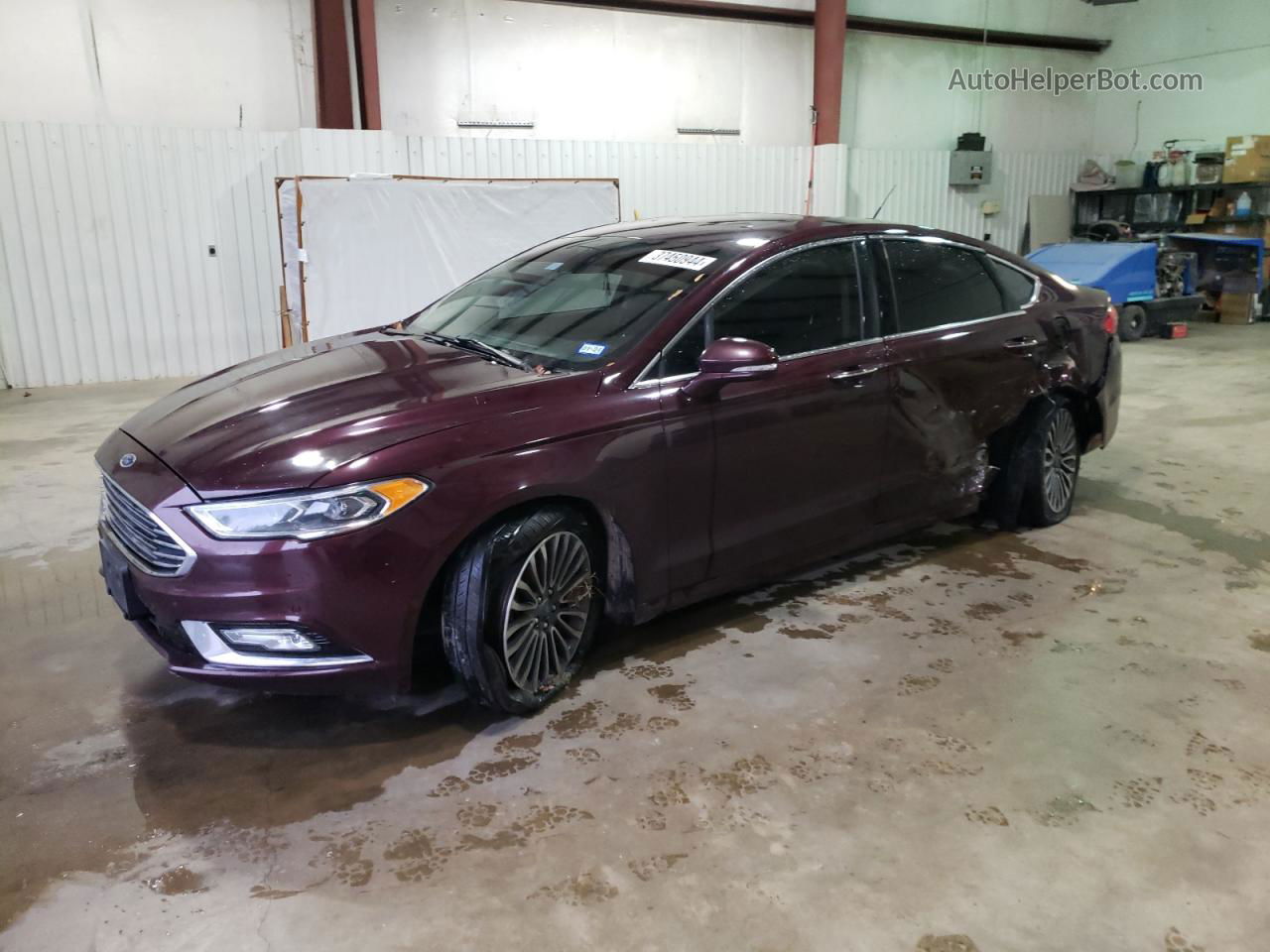 2017 Ford Fusion Se Maroon vin: 3FA6P0H94HR214869