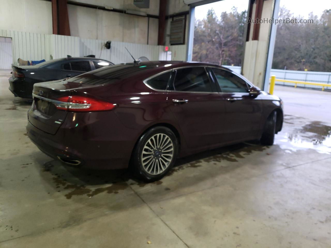 2017 Ford Fusion Se Maroon vin: 3FA6P0H94HR214869