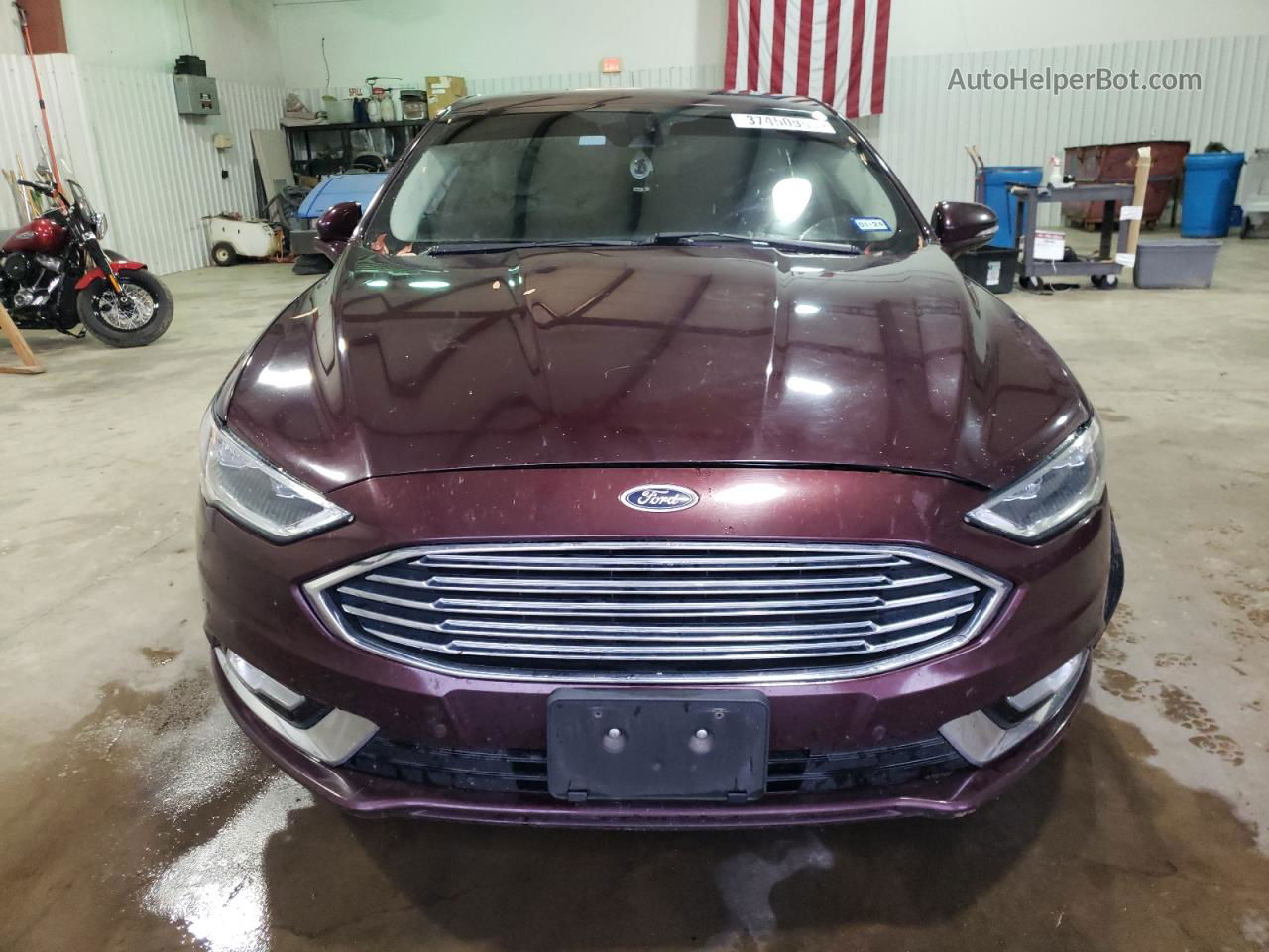 2017 Ford Fusion Se Maroon vin: 3FA6P0H94HR214869