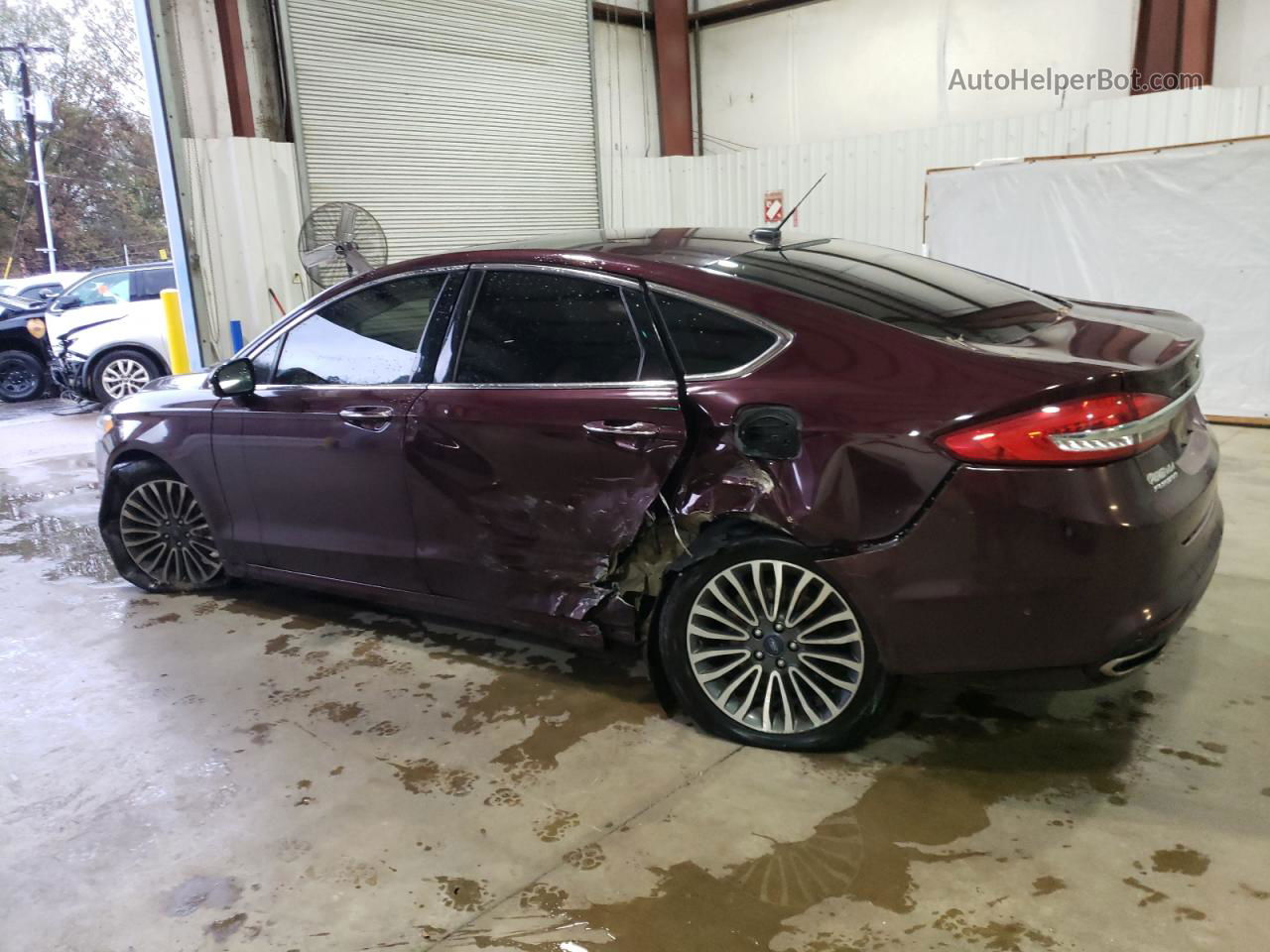 2017 Ford Fusion Se Maroon vin: 3FA6P0H94HR214869