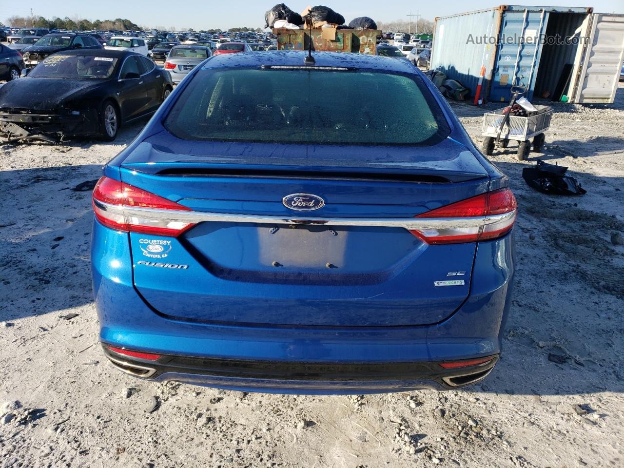 2018 Ford Fusion Se Синий vin: 3FA6P0H94JR287083