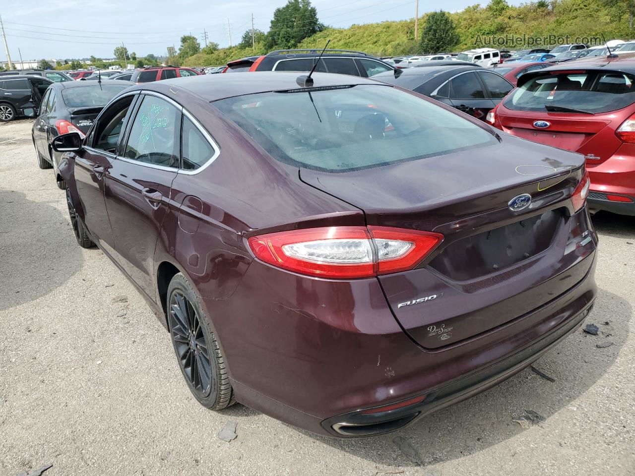 2013 Ford Fusion Se Maroon vin: 3FA6P0H95DR292443