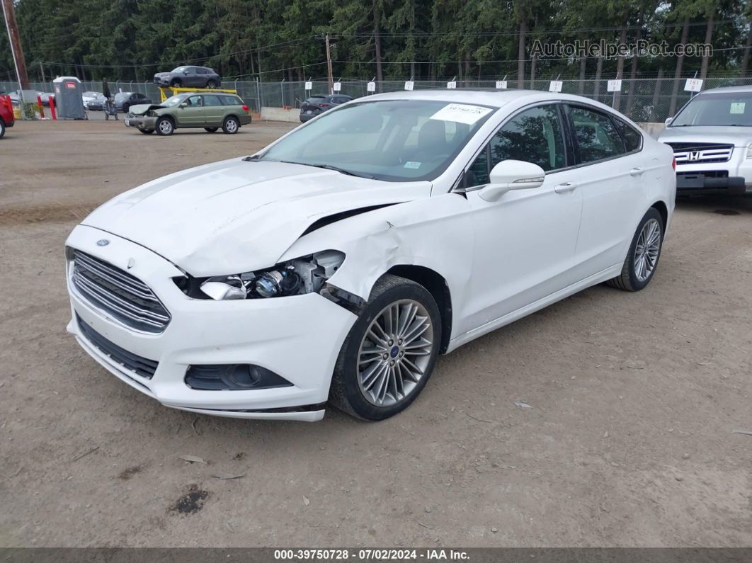 2013 Ford Fusion Se White vin: 3FA6P0H95DR327417