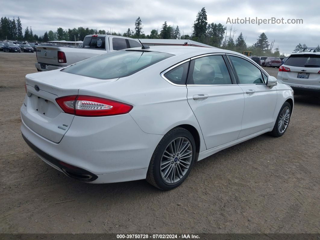 2013 Ford Fusion Se White vin: 3FA6P0H95DR327417