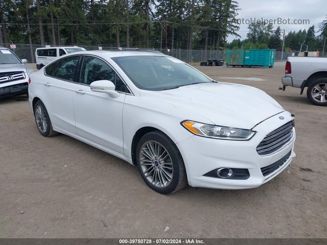 2013 Ford Fusion Se White vin: 3FA6P0H95DR327417